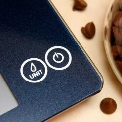 Escali Arti Glass Digital Scale, Blue Mirage -Scales Sales 2022 157BM Arti Glass Kitchen Scale LIFESTYLE 2 SQ