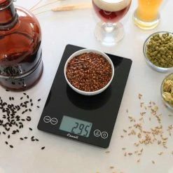 Escali Arti Glass Digital Scale, Black Obsidian -Scales Sales 2022 157BO Arti Glass Kitchen Scale LIFESTYLE 3
