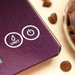 Escali Arti Glass Digital Scale, Purple Night -Scales Sales 2022 157PN Arti Glass Kitchen Scale LIFESTYLE 2 SQ