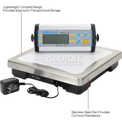 Adam Equipment CPWplus 15 Digital Bench Scale 33lb x 0.01lb 11-13/16" x 11-13/16" Platform 11 Adam Equipment CPWplus 15 Digital Bench Scale 33lb x 0.01lb 11-13/16" x 11-13/16" Platform - Image 9