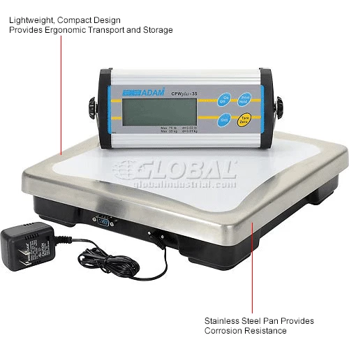 Adam Equipment CPWplus 35 Digital Bench Scale 75lb x 0.02lb 11-13/16" x 11-13/16" Platform 11 Adam Equipment CPWplus 35 Digital Bench Scale 75lb x 0.02lb 11-13/16" x 11-13/16" Platform - Image 9