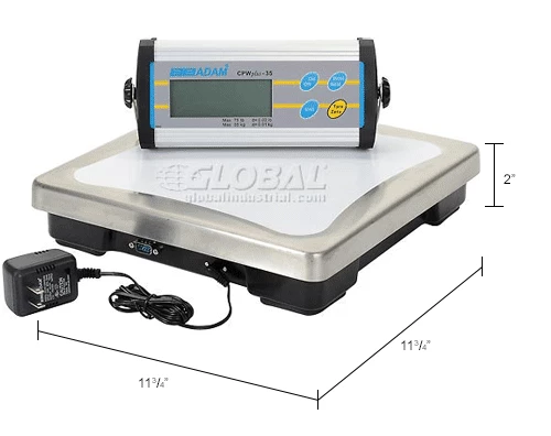 Adam Equipment CPWplus 35 Digital Bench Scale 75lb x 0.02lb 11-13/16" x 11-13/16" Platform 17 Adam Equipment CPWplus 35 Digital Bench Scale 75lb x 0.02lb 11-13/16" x 11-13/16" Platform - Image 15