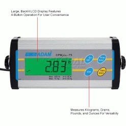 Adam Equipment CPWplus 75 Digital Bench Scale 165lb x 0.05lb 11-13/16" x 11-13/16" Platform 26 Adam Equipment CPWplus 75 Digital Bench Scale 165lb x 0.05lb 11-13/16" x 11-13/16" Platform -Scales Sales 2022 241082 2wco