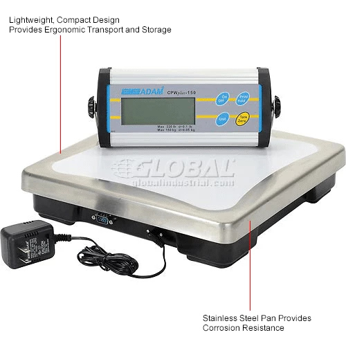 Adam Equipment CPWplus 150 Digital Bench Scale 330lb x 0.1lb 11-13/16" x 11-13/16" Platform 11 Adam Equipment CPWplus 150 Digital Bench Scale 330lb x 0.1lb 11-13/16" x 11-13/16" Platform - Image 9