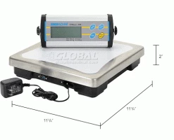 Adam Equipment CPWplus 200 Digital Bench Scale 440lb x 0.1lb 11-13/16" x 11-13/16" Platform -Scales Sales 2022 241084 dim