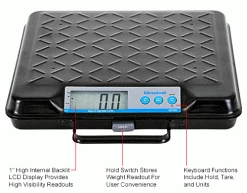 Brecknell GP250-USB Digital Bench Scale with USB Port, 250 x 0.5 lb, 12-1/2" x 11" Platform -Scales Sales 2022 244217IN 2wco 1