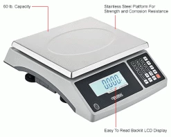 Global Industrial™ Electronic Counting Scale, 60 lb. Capacity x .002 lb Readability -Scales Sales 2022 244280IN 1wco