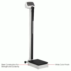 Global Industrial™ Digital Physician Scale w/ Height Rod, 600 Lb Capacity, 10-5/8"L x 14-3/4"W -Scales Sales 2022 318503IN 1wco