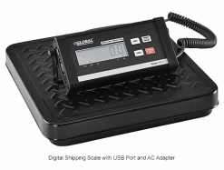 Global Industrial™ Digital Shipping Scale With AC Adapter/USB Port, 400 lb x 0.5 lb -Scales Sales 2022 318513IN 1wco