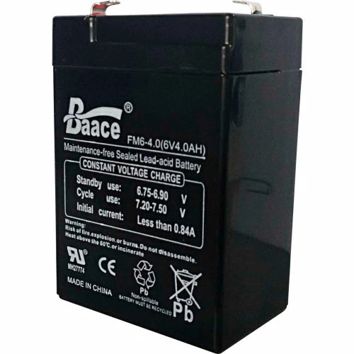 Global Industrial Replacement 6V 4Ah Lead-Acid Rechargeable Battery For 318503 & 224241 3 Global Industrial Replacement 6V 4Ah Lead-Acid Rechargeable Battery For 318503 & 224241