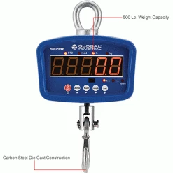 Global Industrial™ LED Digital Crane Scale With Remote, 500 lb x 0.2 lb -Scales Sales 2022 412604IN 1wco