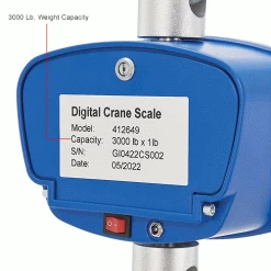 Global Industrial LED Digital Crane Scale w/ Remote, 3,000 lb x 1 lb 16 Global Industrial LED Digital Crane Scale w/ Remote, 3,000 lb x 1 lb -Scales Sales 2022 412649IN 2wco