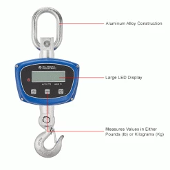 Global Industrial™ LCD Digital Crane Scale w/ Remote, 3,000 lb x 1 lb -Scales Sales 2022 412650IN 1wco