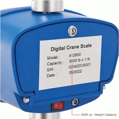 Global Industrial™ LCD Digital Crane Scale w/ Remote, 3,000 lb x 1 lb -Scales Sales 2022 412650IN 2wco