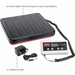 Pelouze FG401088 Digital Receiving Scale with Remote Display, 150lb x 0.2lb, Black/Red/White -Scales Sales 2022 423125 1wco