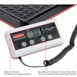 Pelouze FG401088 Digital Receiving Scale with Remote Display, 150lb x 0.2lb, Black/Red/White -Scales Sales 2022 423125 2wco