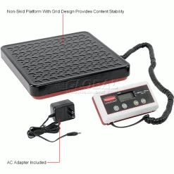 Pelouze FG404088 Digital Receiving Scale with Remote Display, 400lb x 0.5lb, Black/Red/White -Scales Sales 2022 423126 1wco