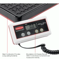 Pelouze FG404088 Digital Receiving Scale with Remote Display, 400lb x 0.5lb, Black/Red/White -Scales Sales 2022 423126 2wco