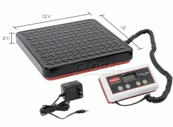 Pelouze FG404088 Digital Receiving Scale with Remote Display, 400lb x 0.5lb, Black/Red/White -Scales Sales 2022 423126 dim