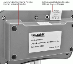 Global Industrial™ Digital Crane Scale with Remote 2000 lbs x 1 lbs -Scales Sales 2022 795871IN 4wco