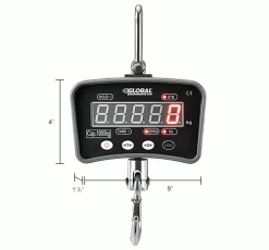 Global Industrial™ Digital Crane Scale with Remote 2000 lbs x 1 lbs -Scales Sales 2022 795871IN dim