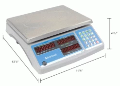 Brecknell Digital Counting & Coin Scale 60lb x 0.002lb, 11-1/2" x 8-3/4" Platform -Scales Sales 2022 B1308736IN dim