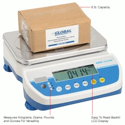 Adam Equipment LBX 3 Latitude Compact Bench Scale, 6 lb x 0.001 lb -Scales Sales 2022 B2288759IN 2wco