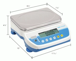 Adam Equipment LBX 3 Latitude Compact Bench Scale, 6 lb x 0.001 lb -Scales Sales 2022 B2288759IN dim