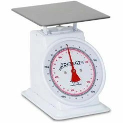 Detecto T-25-KP Top Load Scale 25kg x 100g/ 55lb x 4oz W/ 8" Fixed Dial, 9" x 9" SS Platform
