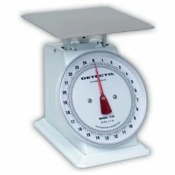 Detecto T50 Top Load Scale 50lb x 1/2oz W/ Enamel Finish, 8" Fixed Dial, 9" x 9" SS Platform