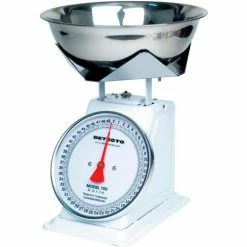 Detecto T50B Top Load Scale 50lb x 2oz W/ 8" Fixed Dial, 9" x 9" SS Platform, Removable Bowl
