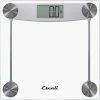 Escali Glass & Chrome Bathroom Scale 2 Escali Glass & Chrome Bathroom Scale -Scales Sales 2022 E184 Clear Glass Bathroom Scale TOP
