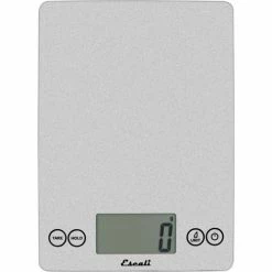 Escali 157SS Arti Glass Kitchen Scale, 15lb x 0.1oz/7000g x 1g, Silver