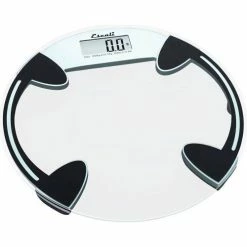 Escali B180RC Digital Glass Platform Bathroom Scale, 400lb x 0.2lb/180kg x 0.1kg, Clear