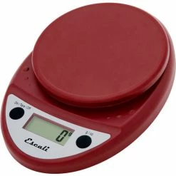 Escali P115WR Primo Compact Digital Scale, 5000 g x 1 g, Warm Red -Scales Sales 2022 ESL P115WR