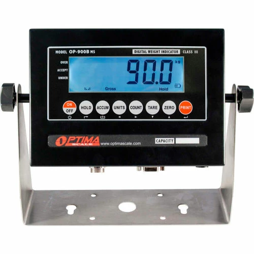 Optima 915 Series NTEP Bench Digital Scale with LCD Display 300lb x 0.05lb 16" x 16" Platform 5 Optima 915 Series NTEP Bench Digital Scale with LCD Display 300lb x 0.05lb 16" x 16" Platform - Image 3