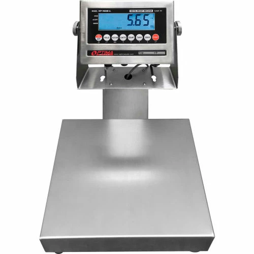 Optima 915 Series NTEP Stainless Steel Bench Digital Scale w/ LED Display 100lb x 0.02lb 12" x 12" 4 Optima 915 Series NTEP Stainless Steel Bench Digital Scale w/ LED Display 100lb x 0.02lb 12" x 12" - Image 2