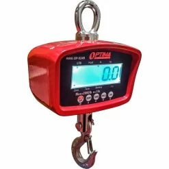 Optima LCD Digital Crane Scale With Remote 1,000 lb x 0.2 lb -Scales Sales 2022 OP6 OP 924B 1000LCD