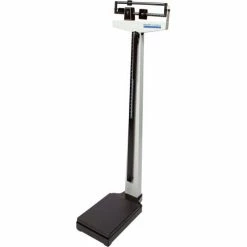 Health O Meter 402KL Eye Level Beam Physician Scale 390 x 1/4lb / 180kg x 100g W/ Height Rod
