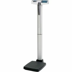 Health O Meter 500KL Digital Physician Scale 500 x 0.2lb/220 x 0.1kg, w/ Height Rod, Wheels