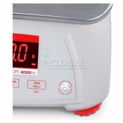Ohaus® Valor 4000 Water Resistant Digital Scale 6lb x 0.001lb 7-1/2" x 9-1/2" Platform -Scales Sales 2022 v41 plastic bubble 2